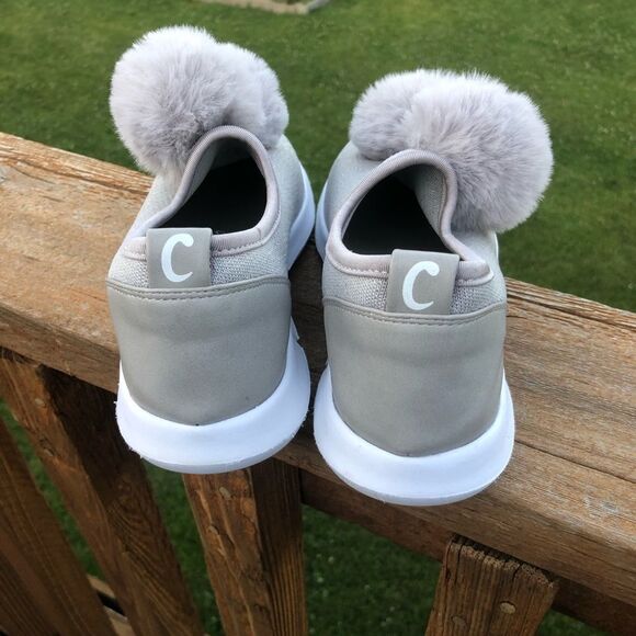 Sam Edelman Circus Pom Pom slip on sliver sparkle casual sneakers size 6 - Picture 8 of 8